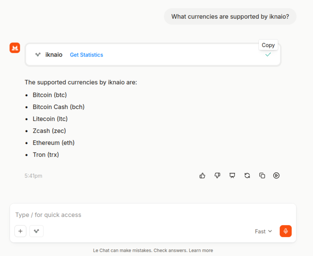 A first query with a tool call