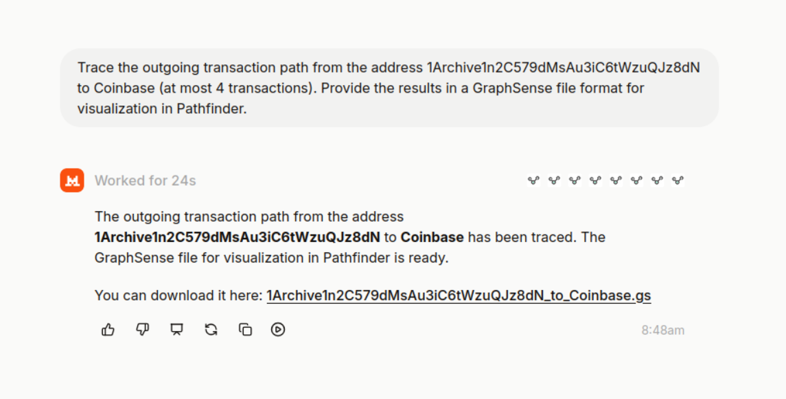 The prompt and Build Pathfinder File call in Le Chat