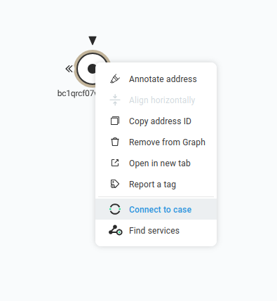 Adding an address to a case from the graph